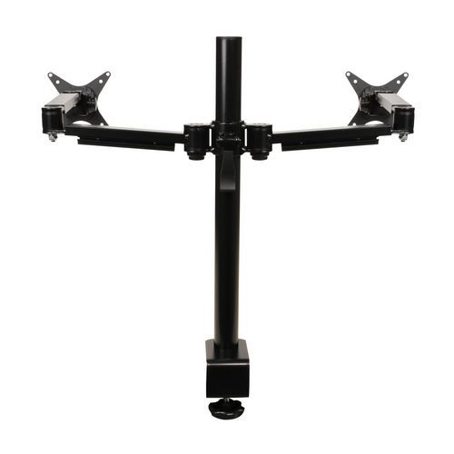 Braccio di supporto 2 schermi Slim Line ergonomico - Nero,