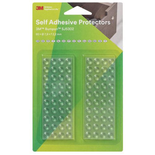 3M Sj 5302 Mpcb Piedino Di Fissaggio Autoadesivo, Rotondo Trasparente (Ø X A) 7.9 Mm X 2.2 Mm 80 Pz. - Immagine 2