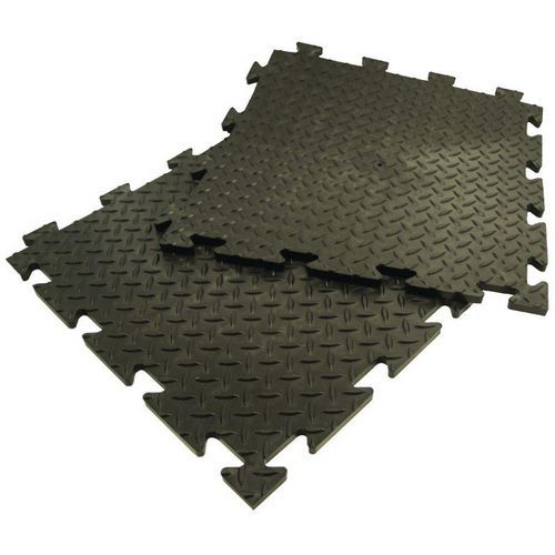 Lotto di 16 moduli in PVC Plastex Chex 50 x 50 cm, nero,
