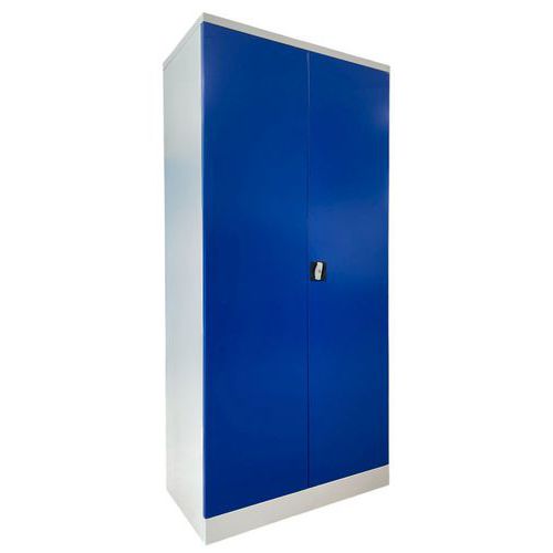 Armadio alto ricondizionato - Ante battenti - Blu,