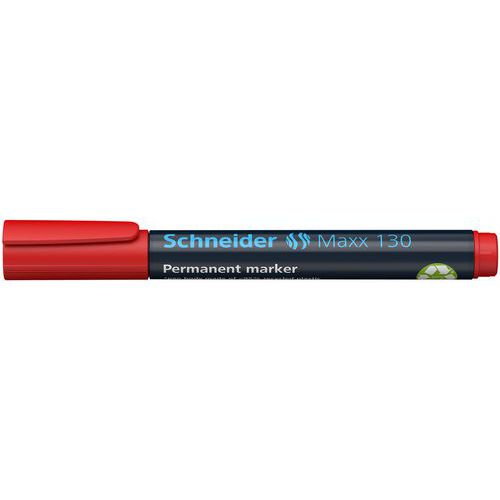 Schneider Rosso Marcatore Permanente Maxx 130 - Punta Tonda 1/3 Mm