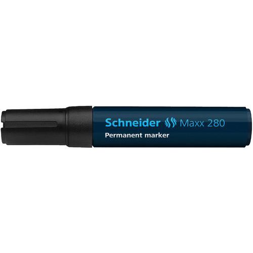 Schneider Nero Marcatore Permanente Maxx 280 - Punta A Scalpello 4/12 Mm,
