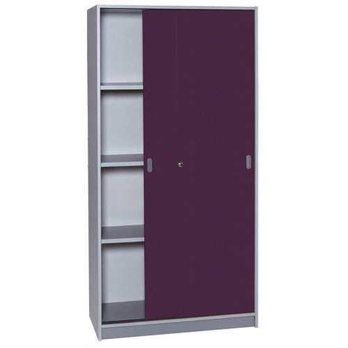 Armadio da ufficio con porte scorrevoli in alluminio Altezza 180 cm 9536,