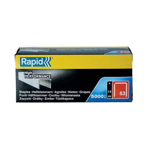 PUNTI GRAFFE GRAFFETTE FILO FINE X GRAFFETTATRICE MM. 14 N. 53 PEZZI 5000 RAPID - Immagine 2