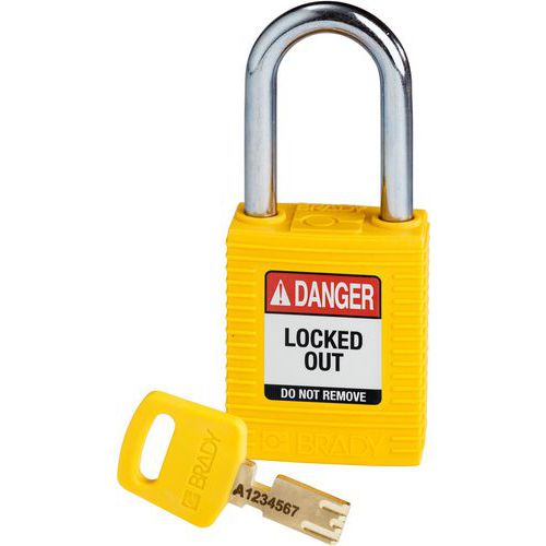 Brady Giallo Lucchetto, Lucchetti Di Sicurezza In Nylon Safekey - Immagine 2