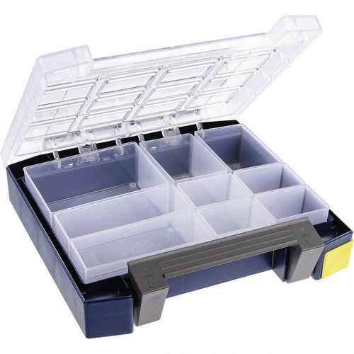 Raaco Blu Boxxser Valigetta Per Minuteria (L X L X A) 225 X 241 X 55 Mm Scomparti: 9 Richiudibile Scatola Contenuto 1 Pz. - Immagine 3