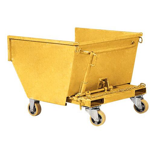 Cassonetto U/Basso Acciaio Lac 200L-Su Ruote-Tipo Ms,