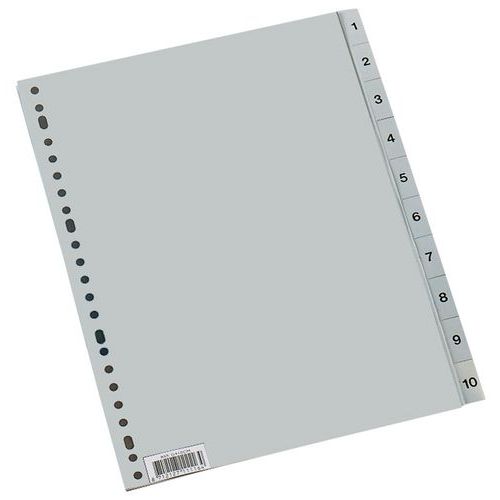 Separatore Con Indice Numerico ECO N.Divi:10 Material:Polipr,