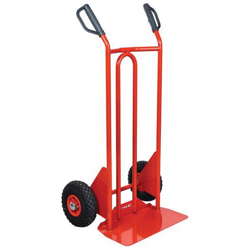 Carrello con pala fissa ruote pneumatiche portata 250 kg,