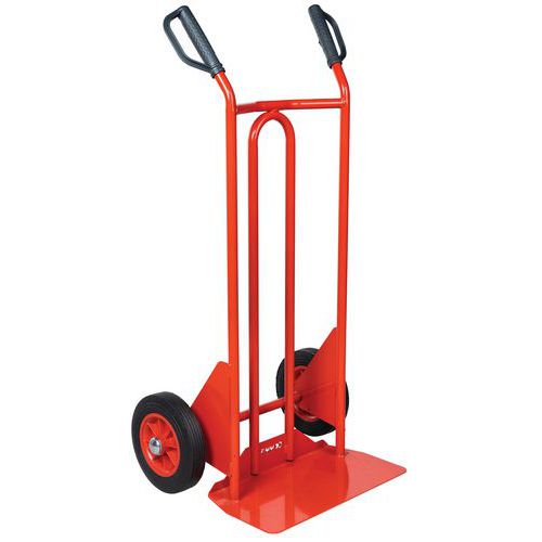 Carrello con pala fissa ruote in gomma portata 250 kg,