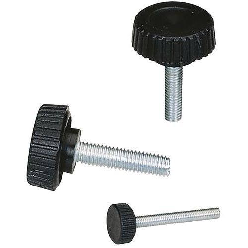 Pomello AV in poliammide D.28 - Asta in acciaio M8*20,