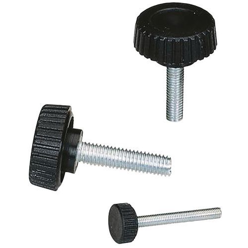 Pomello AV in poliammide D.14 - Asta in acciaio M4*16,