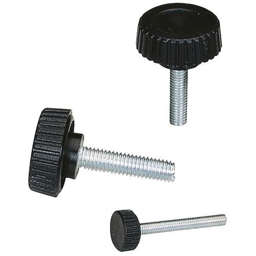 Pomello AV in poliammide D.14 - Asta in acciaio M5*16,