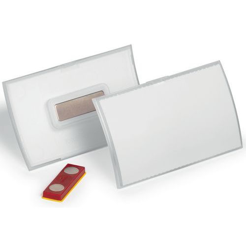 Badge CLICK FOLD a calamita - Trasparente - 54x90 mm,