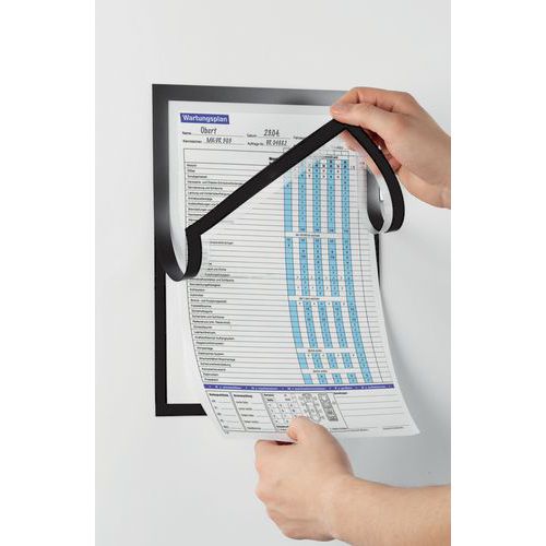 Cornice espositiva Duraframe® Magnetic Note-Nero-A4-Durable,