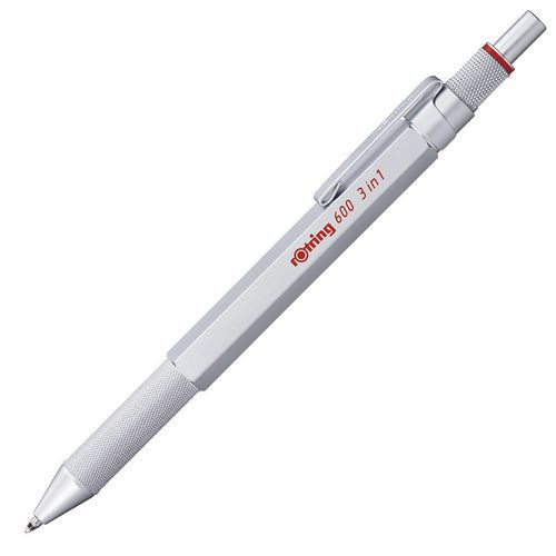 Penna multicolori e portamine 3 in 1 - Argento - rOtring®,