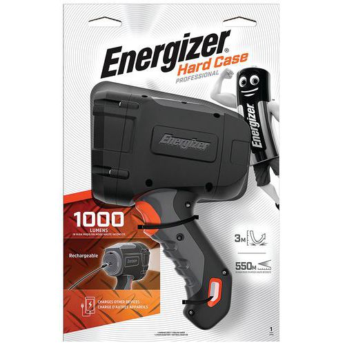 Faretto a led ricaricabile Hardcase Pro noir,