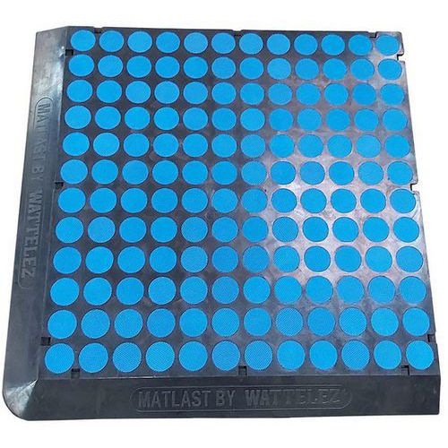 Matlast ignifugo M1 - 55,5x55,5cm Pastiglia blu 2 bordi,
