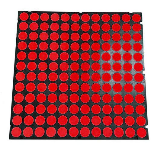 Matlast ignifugo M1 - 50x50 cm Pastiglia rossa senza bordi,