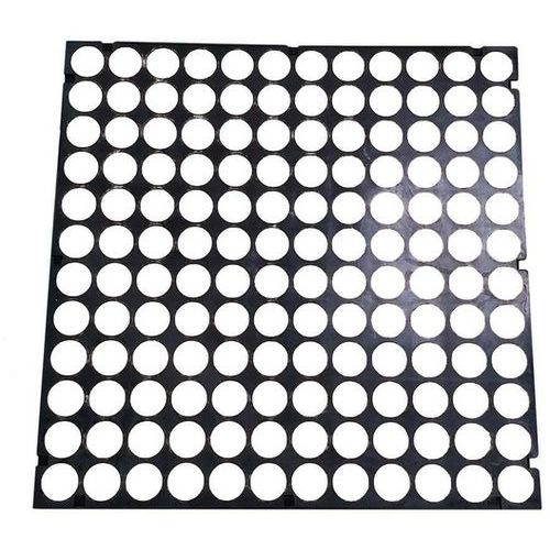 Matlast nero - 50 x 50 cm - Pastiglia bianca - Senza bordi,