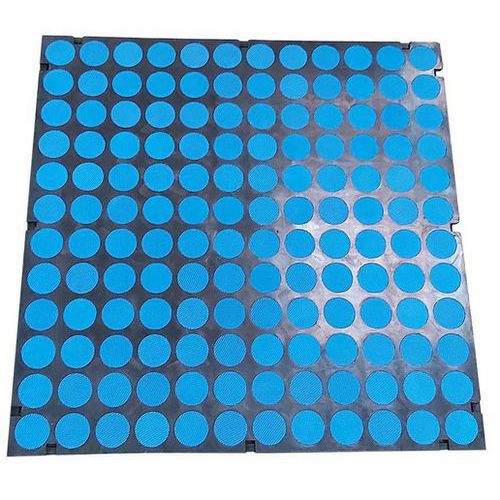 Matlast nero - 50x50 cm - Pastiglia blu - Senza bordi,