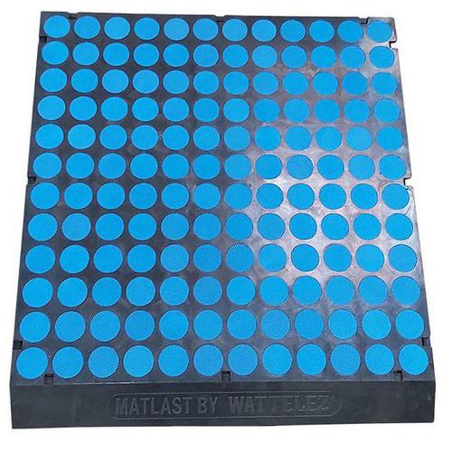 Matlast nero - 55,5 x 50 cm - Pastiglia blu - 1 bordo,