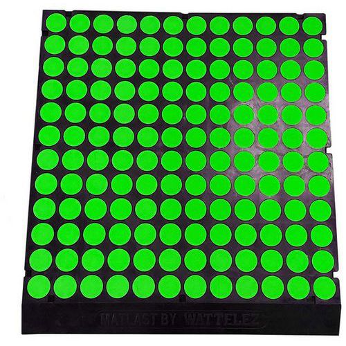 Matlast nero - 55,5 x 50 cm - Pastiglia verde - 1 bordo,