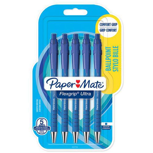Penna a sfera Flexgrip Ultra™ a scatto - Blu - Paper Mate®,
