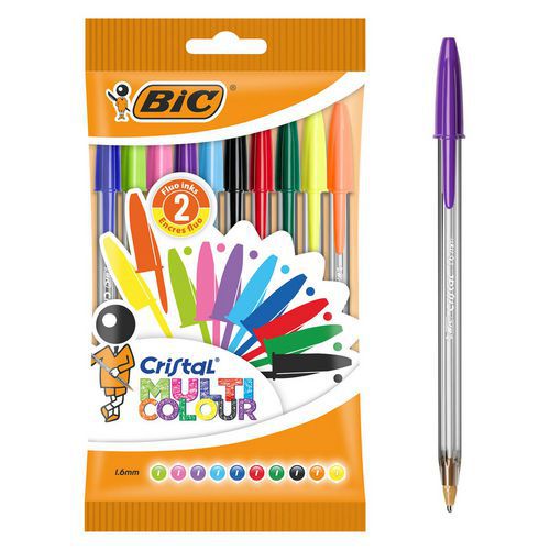 Penna a sfera Cristal Multicolour punta larga col ass - BIC,