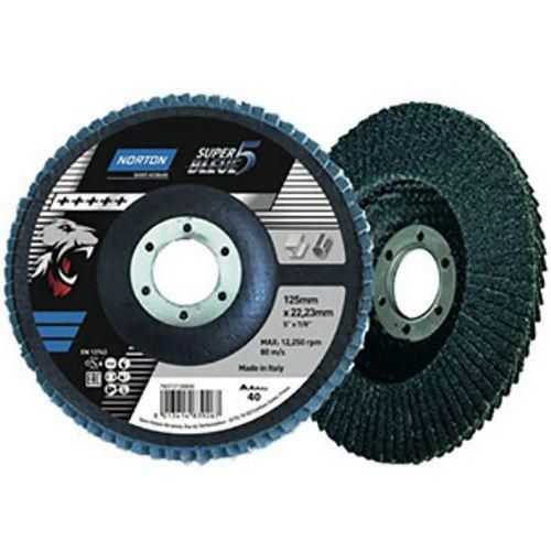 Lotto di 10 dischi lamellari SB5 Ø125x22 grana 60 - Norton,