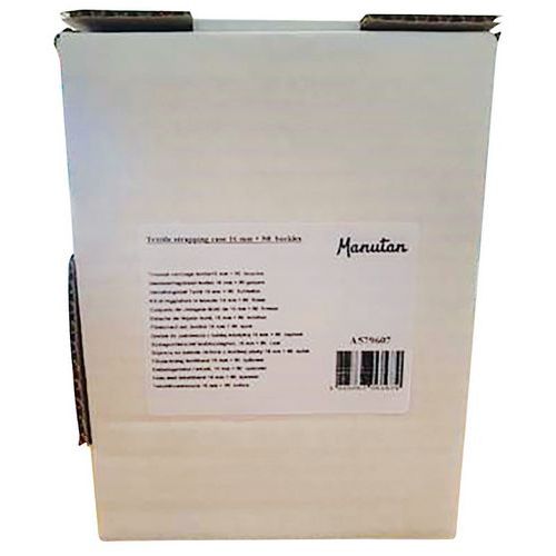 Kit di reggiatura in tessuto 13mm x 250 m + 100 fibbie,