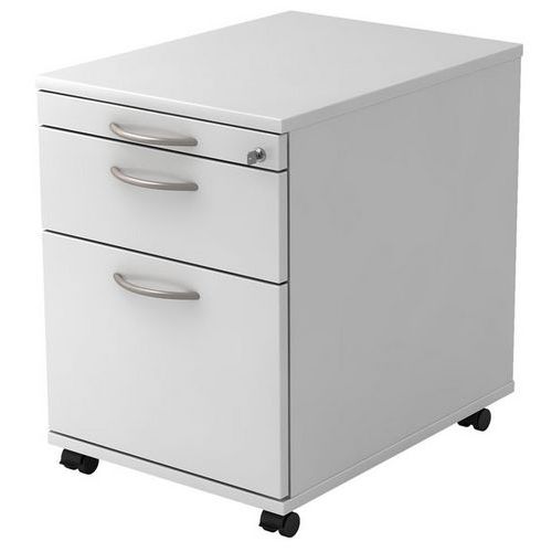 Cassettiera mobile AC20 BM-Bianco/Frontale bianco,