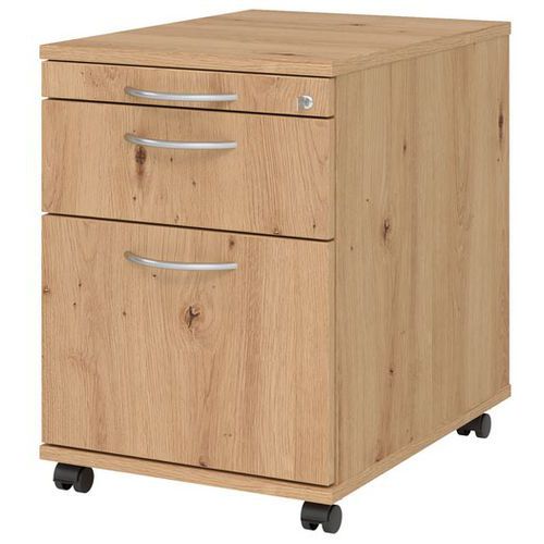 Cassettiera mobile AC20 BM-Rovere/Frontale rovere,