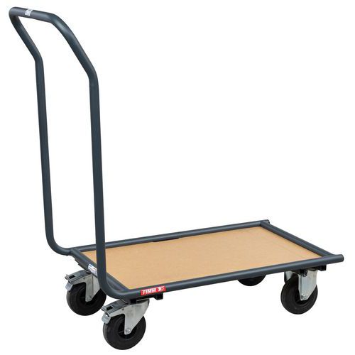 Carrello 300 kg 1 sponda fissa tubolare 770x485 mm,