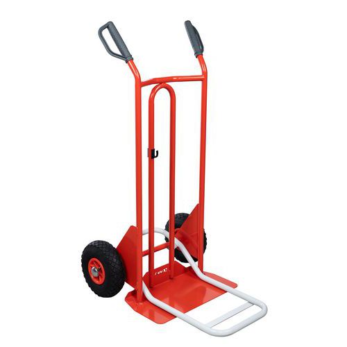 Carrello incurvato pala pieghevole 250 kg, ruote pneumatiche,