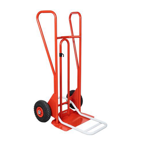 Carrello 300Kg A Pala Pieg. Ru ota Pneumatica Manici Chiusi,