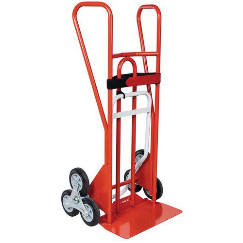 Carrello con 3 ruote a stella 250 kg - Ruote in gomma - Pala mista,