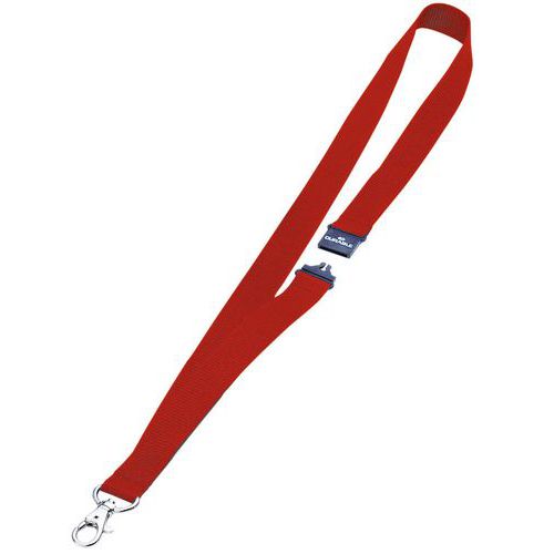 Conf 10 Lacci Tessuto Rosso Per Badge,