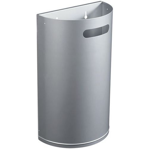 Cestino da parete 40 L staccabile colore grigio metallizzato,