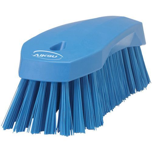 Spazzola man. fibre dure blu,