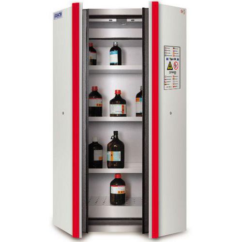 Armadio antincendio 90min-Maniglia ergonomica-2 ante grigio,