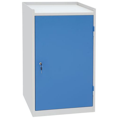 armadio+bordi H91xP50xL53,3 blu 2 ripiani base grigia,