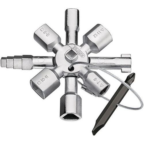 KNIPEX TwinKey® Chiave multiuso per armadi e serrature,