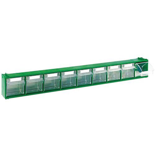 Blocco Madia 9 Cassetti Colore: Verde,