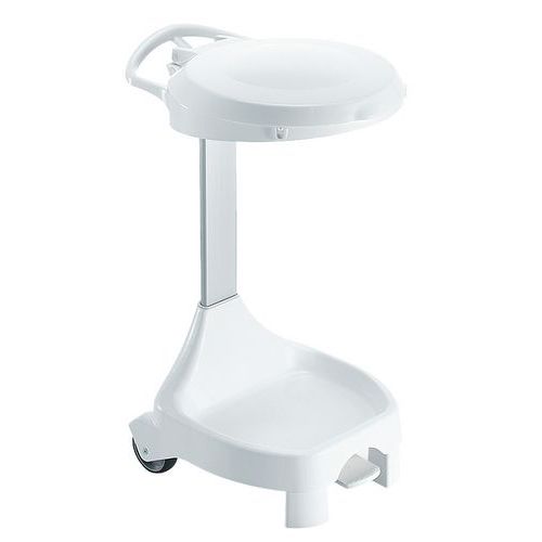 SUPPORTO SACCO RIFIUTI SMILE CON PEDALE 2RUOTE-BIANCO,