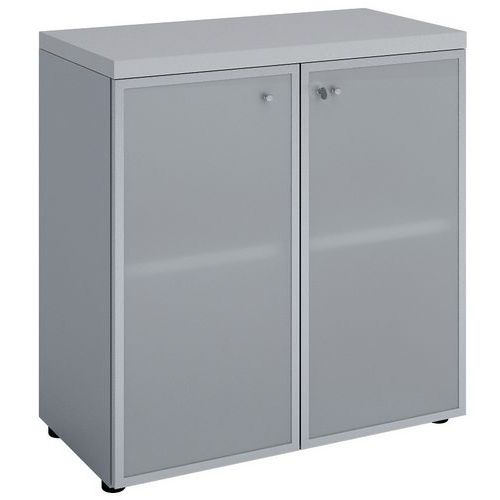 Armadio 2 Ante Vetro/Alluminio H 88cm,