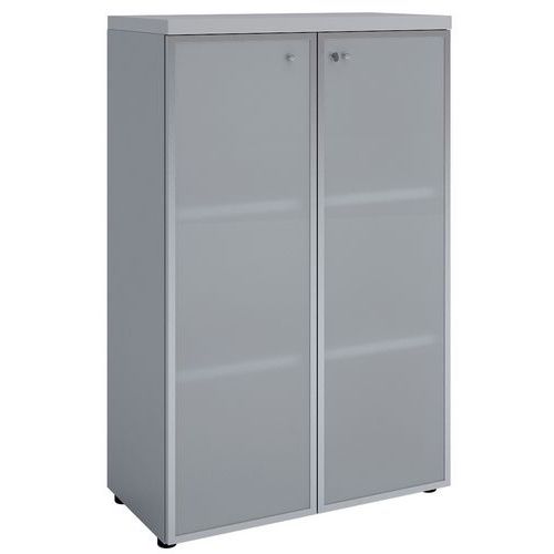 Armadio 2 Ante Vetro/Alluminio H 133cm,