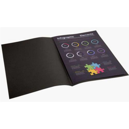 Confezione da 100 sottocartelline Rock''s 80 - 22x31cm Nero,