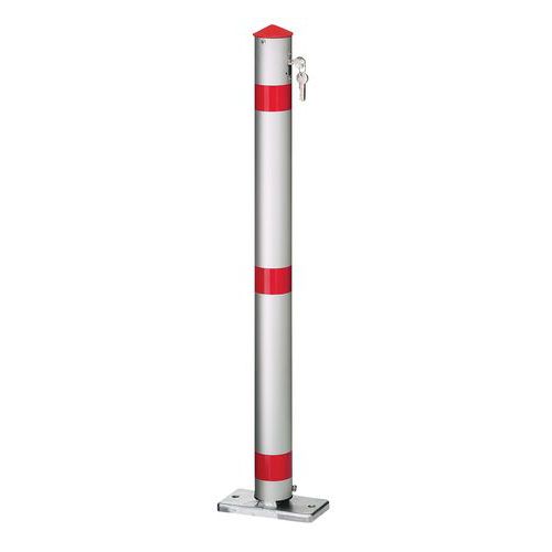 Paletto da parcheggio ribaltabile su piastra alluminio,