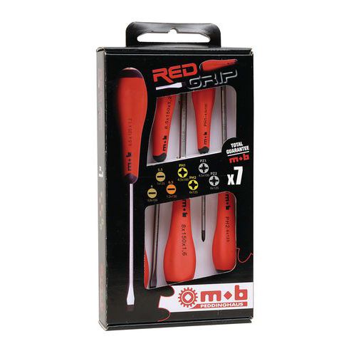 Set di 7 cacciaviti 2E + 1M + 2PH + 2PZ,